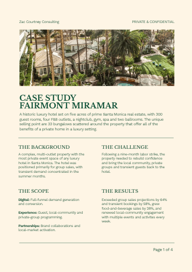 Fairmont Miramar case study cover